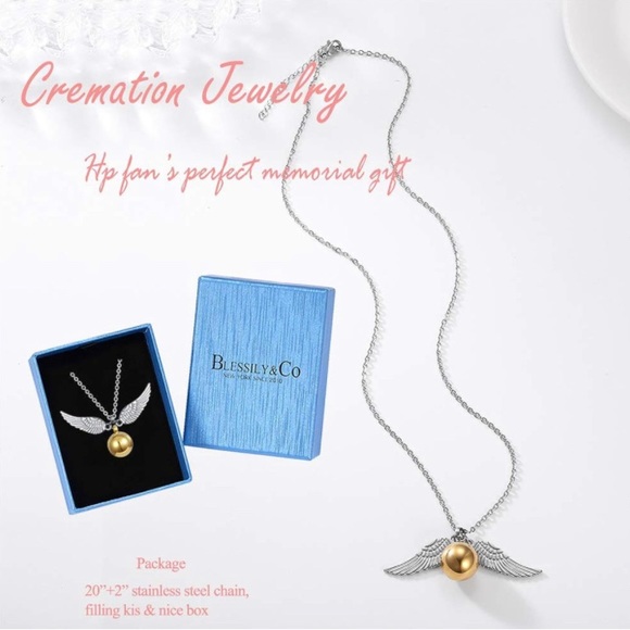 BLESSILY Angel Wing Necklace/Golden Snitch - Picture 7 of 7